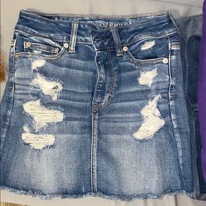 american eagle jean skirt